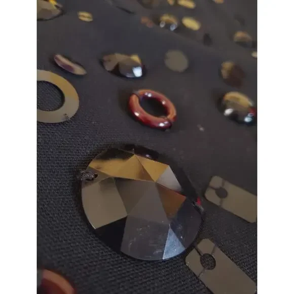 Moschino Black Wool A-Line Embellished Skirt Womens M - Picture 5 of 8